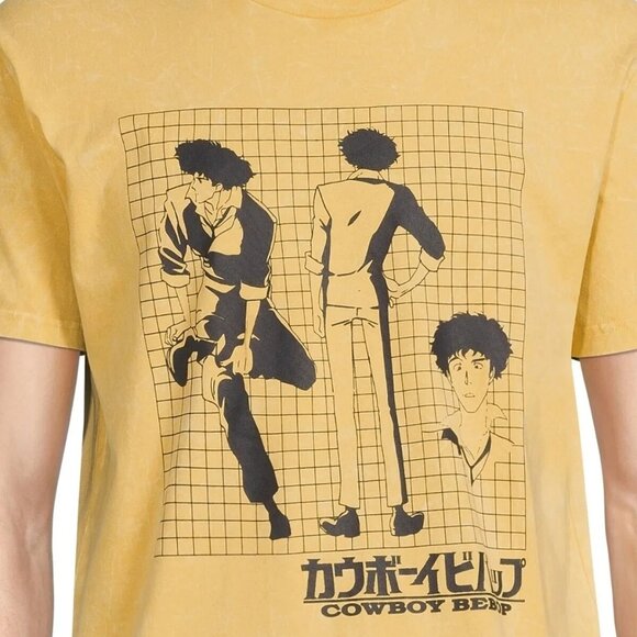 NEW Cowboy Bebop Men’s Mineral Wash T-Shirt Lemon Grass Medium 38/40 - Picture 2 of 8